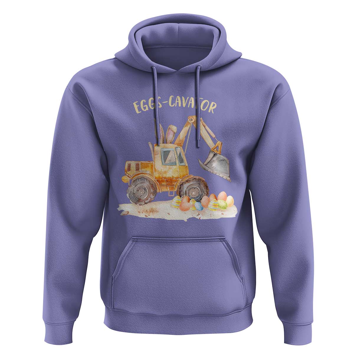 Funny Easter Day Excavator Hoodie Eggs-Cavator Bunny Construction Trucks