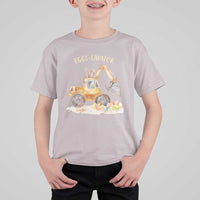 Funny Easter Day Excavator T Shirt For Kid Eggs-Cavator Bunny Construction Trucks
