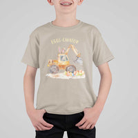 Funny Easter Day Excavator T Shirt For Kid Eggs-Cavator Bunny Construction Trucks