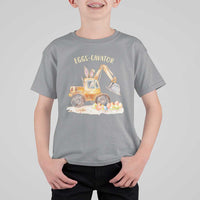 Funny Easter Day Excavator T Shirt For Kid Eggs-Cavator Bunny Construction Trucks