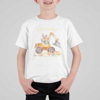 Funny Easter Day Excavator T Shirt For Kid Eggs-Cavator Bunny Construction Trucks
