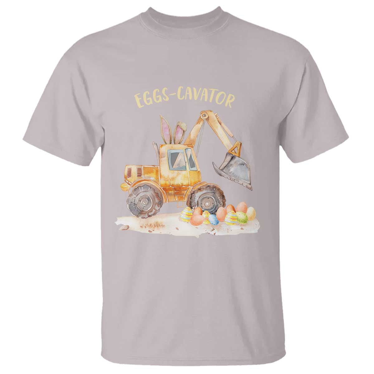 Funny Easter Day Excavator T Shirt Eggs-Cavator Bunny Construction Trucks