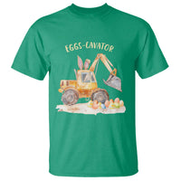 Funny Easter Day Excavator T Shirt Eggs-Cavator Bunny Construction Trucks