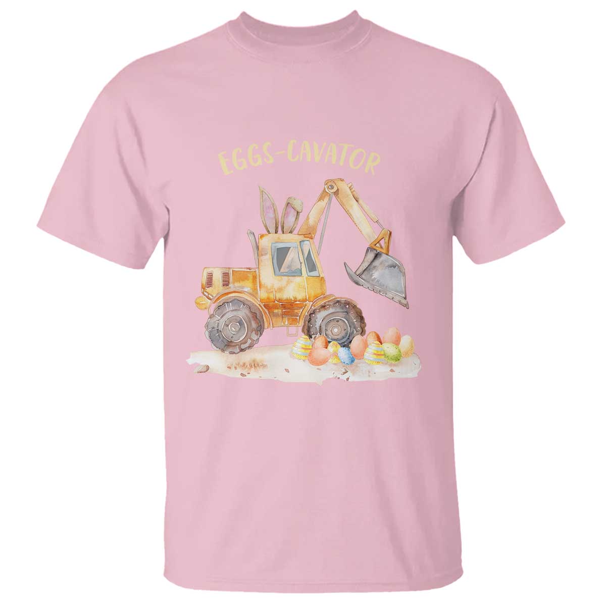 Funny Easter Day Excavator T Shirt Eggs-Cavator Bunny Construction Trucks