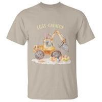 Funny Easter Day Excavator T Shirt Eggs-Cavator Bunny Construction Trucks