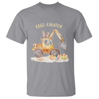 Funny Easter Day Excavator T Shirt Eggs-Cavator Bunny Construction Trucks