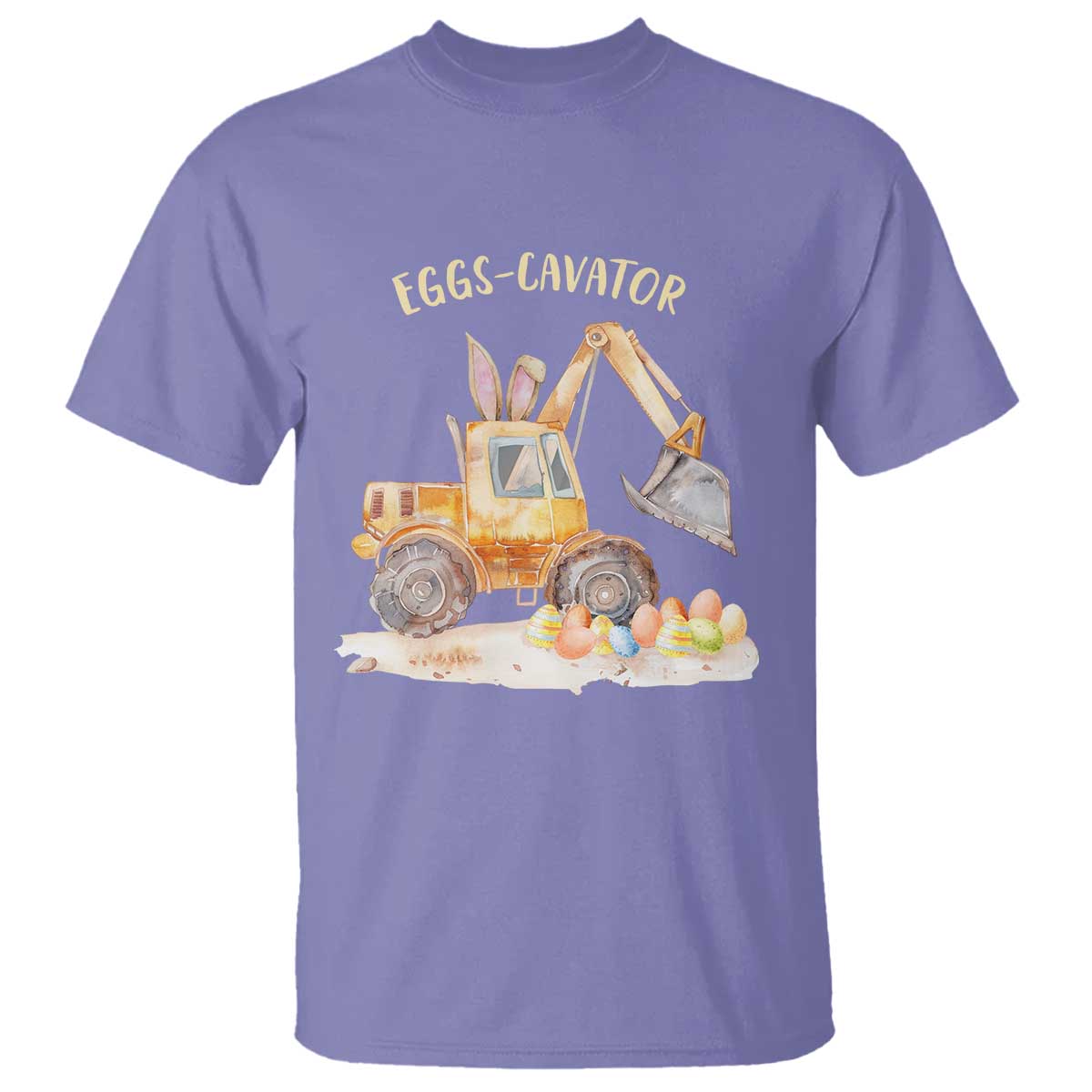 Funny Easter Day Excavator T Shirt Eggs-Cavator Bunny Construction Trucks