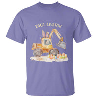 Funny Easter Day Excavator T Shirt Eggs-Cavator Bunny Construction Trucks