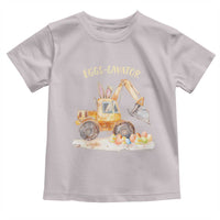 Funny Easter Day Excavator Toddler T Shirt Eggs-Cavator Bunny Construction Trucks