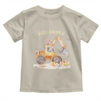 Funny Easter Day Excavator Toddler T Shirt Eggs-Cavator Bunny Construction Trucks