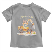 Funny Easter Day Excavator Toddler T Shirt Eggs-Cavator Bunny Construction Trucks