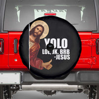Funny Resurrection Christians Easter Day Spare Tire Cover YOLO LOL JK BRB Jesus