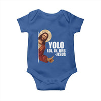 Funny Resurrection Christians Easter Day Baby Onesie YOLO LOL JK BRB Jesus