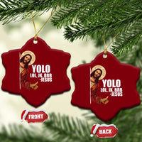 Funny Resurrection Christians Easter Day Ceramic Ornament YOLO LOL JK BRB Jesus - Wonder Print Shop