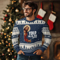 Funny Resurrection Christians Easter Day Ugly Christmas Sweater YOLO LOL JK BRB Jesus - Wonder Print Shop