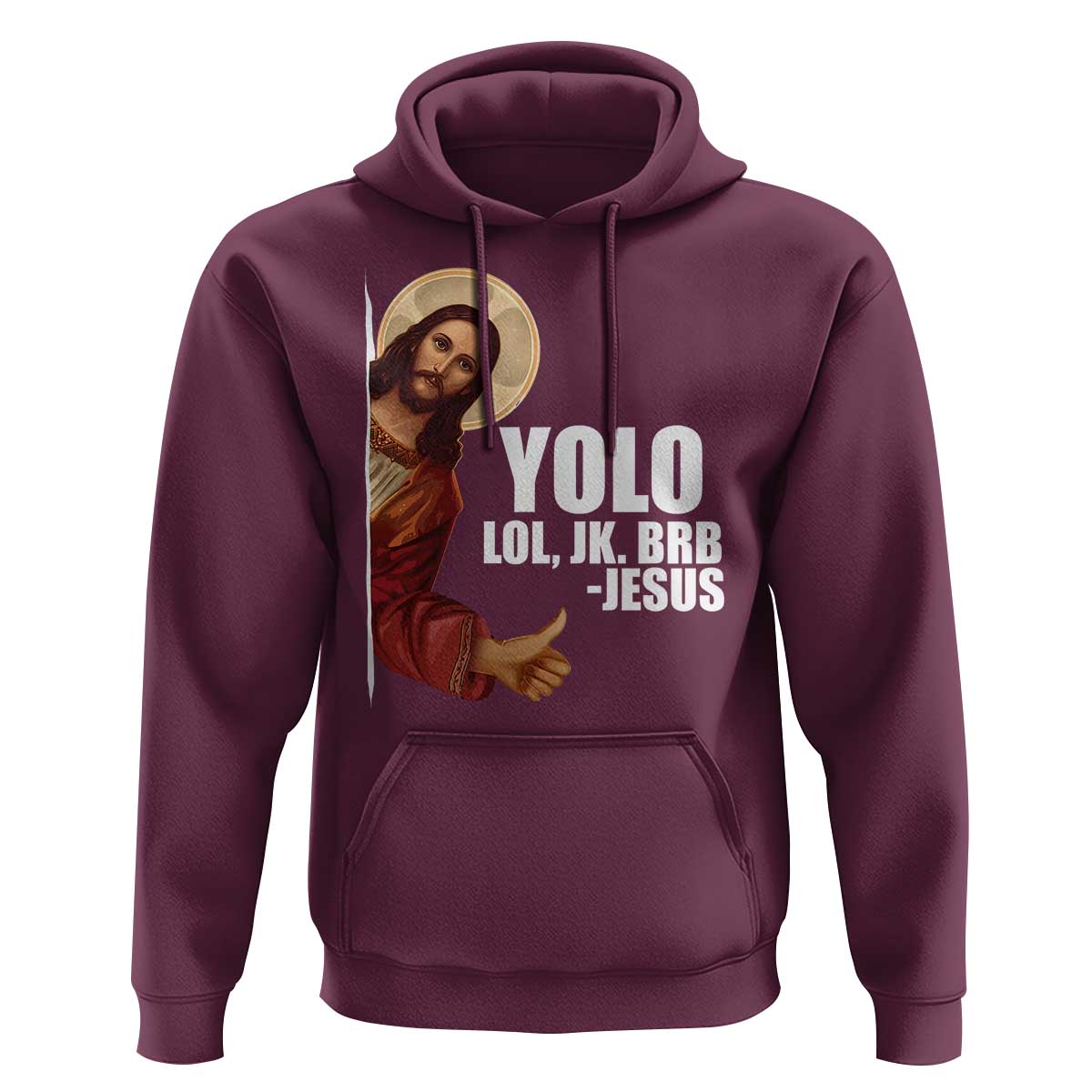 Funny Resurrection Christians Easter Day Hoodie YOLO LOL JK BRB Jesus