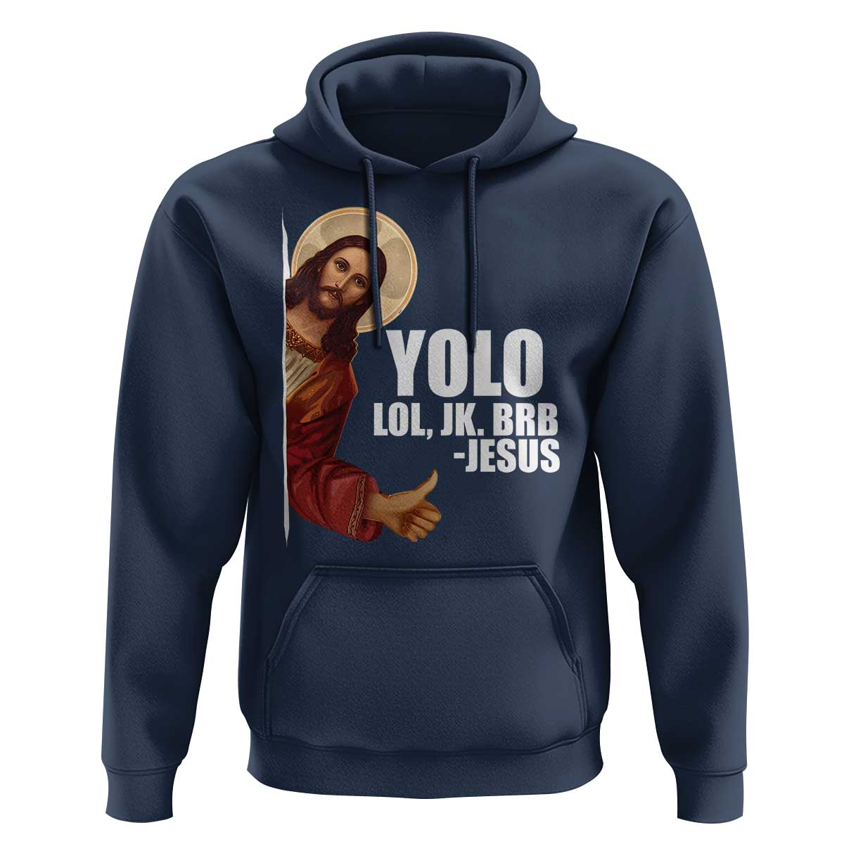 Funny Resurrection Christians Easter Day Hoodie YOLO LOL JK BRB Jesus