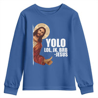 Funny Resurrection Christians Easter Day Youth Sweatshirt YOLO LOL JK BRB Jesus