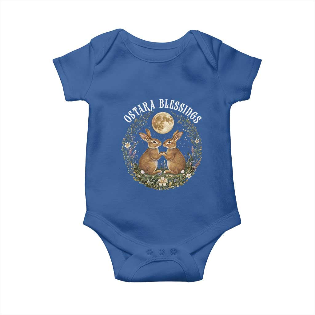Ostara Blessing Pagan Eostre Easter Day Baby Onesie Spring Moon Rabbit Spring Equinox Festival