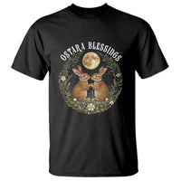 Ostara Blessing Pagan Eostre Easter Day T Shirt Spring Moon Rabbit Spring Equinox Festival
