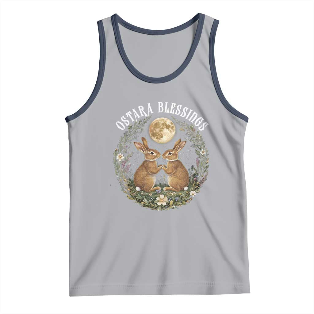 Ostara Blessing Pagan Eostre Easter Day Tank Top Spring Moon Rabbit Spring Equinox Festival
