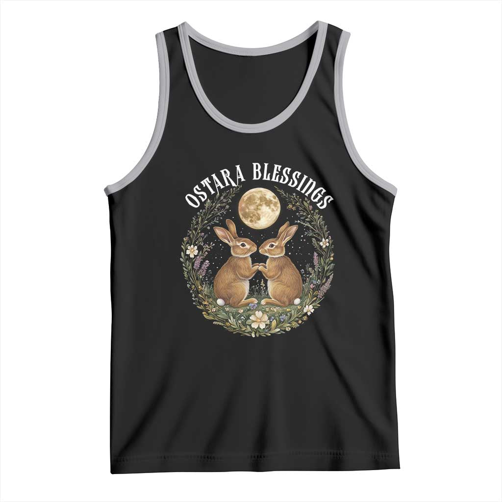 Ostara Blessing Pagan Eostre Easter Day Tank Top Spring Moon Rabbit Spring Equinox Festival