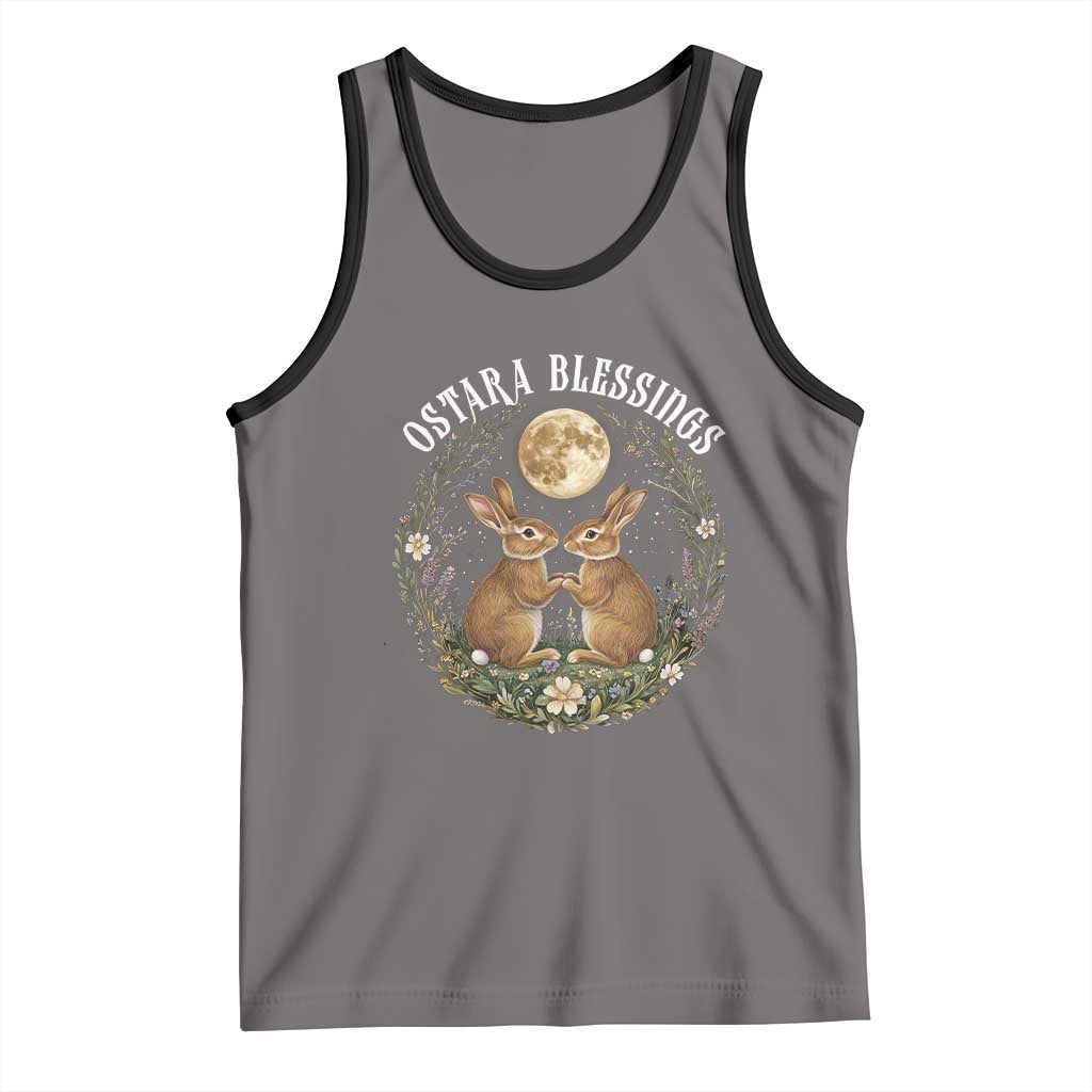 Ostara Blessing Pagan Eostre Easter Day Tank Top Spring Moon Rabbit Spring Equinox Festival