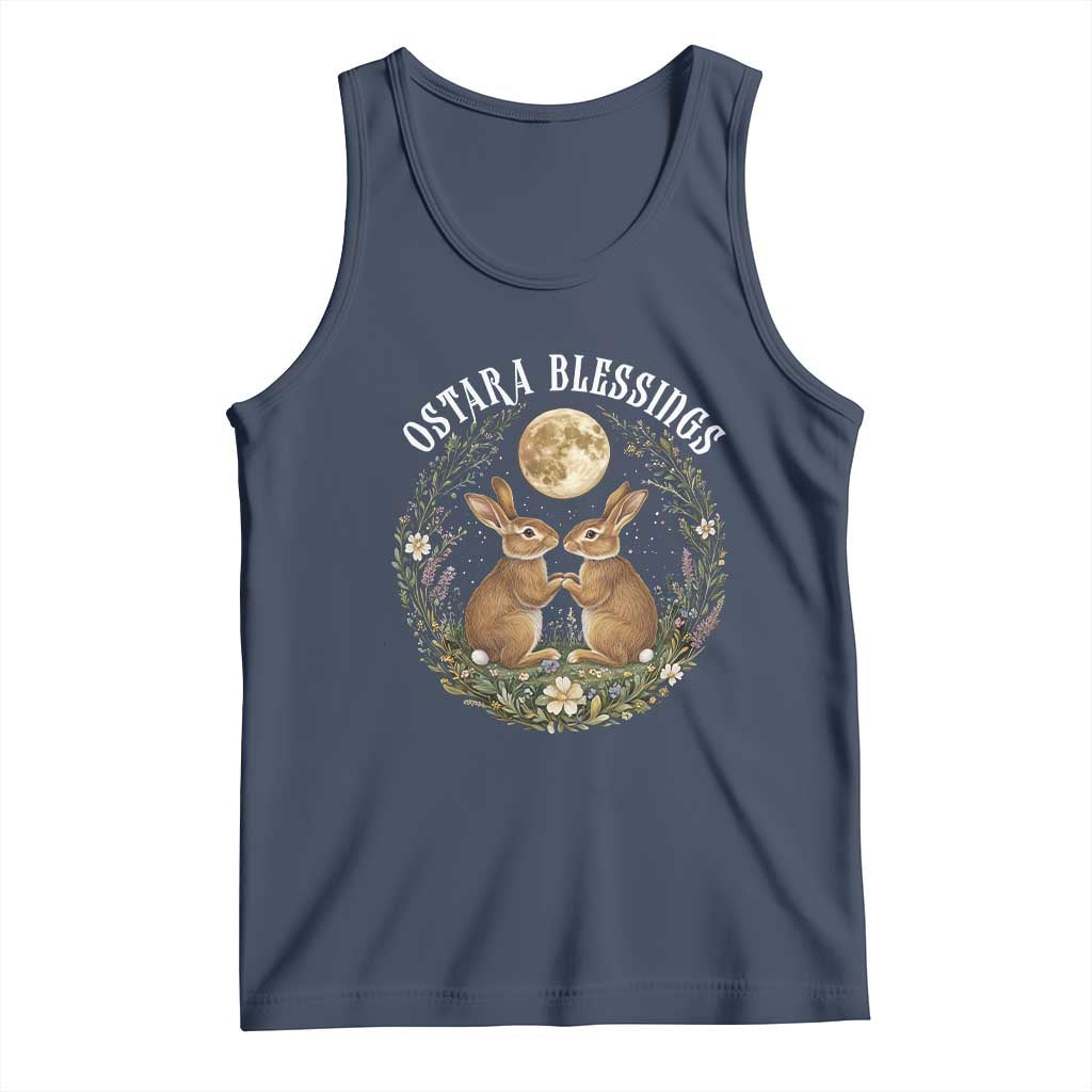 Ostara Blessing Pagan Eostre Easter Day Tank Top Spring Moon Rabbit Spring Equinox Festival
