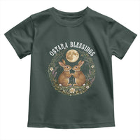 Ostara Blessing Pagan Eostre Easter Day Toddler T Shirt Spring Moon Rabbit Spring Equinox Festival