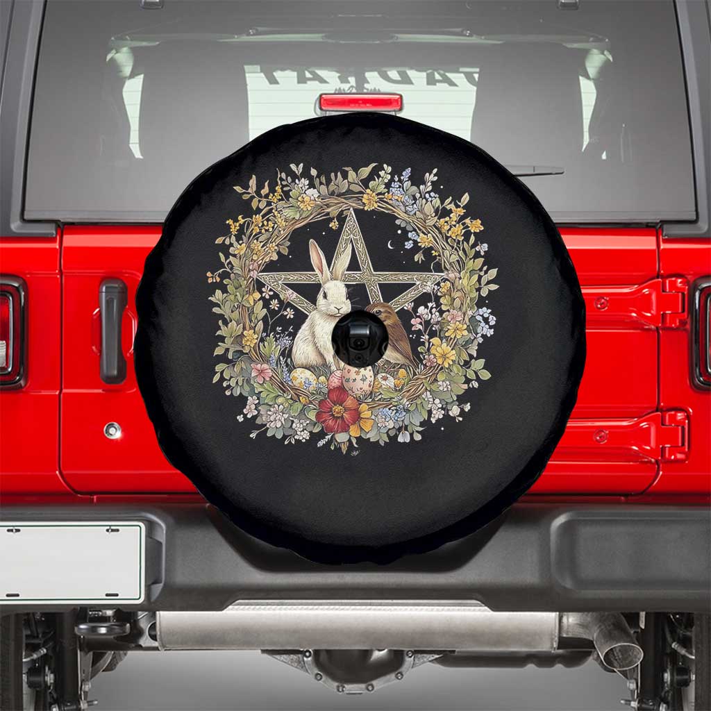 Ostara Blessing Pagan Eostre Easter Day Spare Tire Cover Rabbit Bird Wiccan Pentagram