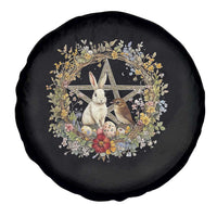 Ostara Blessing Pagan Eostre Easter Day Spare Tire Cover Rabbit Bird Wiccan Pentagram