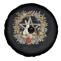 Ostara Blessing Pagan Eostre Easter Day Spare Tire Cover Rabbit Bird Wiccan Pentagram