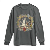 Ostara Blessing Pagan Eostre Easter Day Long Sleeve Shirt Rabbit Bird Wiccan Pentagram