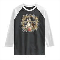 Ostara Blessing Pagan Eostre Easter Day Raglan Shirt Rabbit Bird Wiccan Pentagram