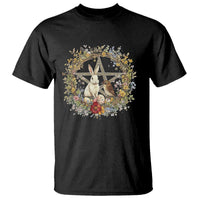 Ostara Blessing Pagan Eostre Easter Day T Shirt Rabbit Bird Wiccan Pentagram