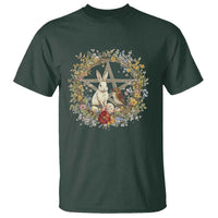 Ostara Blessing Pagan Eostre Easter Day T Shirt Rabbit Bird Wiccan Pentagram