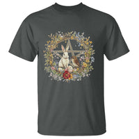 Ostara Blessing Pagan Eostre Easter Day T Shirt Rabbit Bird Wiccan Pentagram