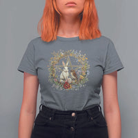 Ostara Blessing Pagan Eostre Easter Day T Shirt For Women Rabbit Bird Wiccan Pentagram