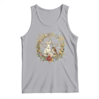 Ostara Blessing Pagan Eostre Easter Day Tank Top Rabbit Bird Wiccan Pentagram