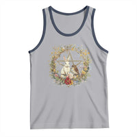 Ostara Blessing Pagan Eostre Easter Day Tank Top Rabbit Bird Wiccan Pentagram