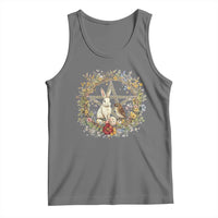 Ostara Blessing Pagan Eostre Easter Day Tank Top Rabbit Bird Wiccan Pentagram