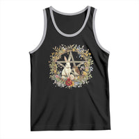 Ostara Blessing Pagan Eostre Easter Day Tank Top Rabbit Bird Wiccan Pentagram