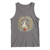 Ostara Blessing Pagan Eostre Easter Day Tank Top Rabbit Bird Wiccan Pentagram