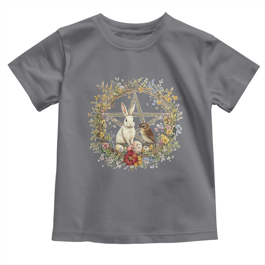 Ostara Blessing Pagan Eostre Easter Day Toddler T Shirt Rabbit Bird Wiccan Pentagram