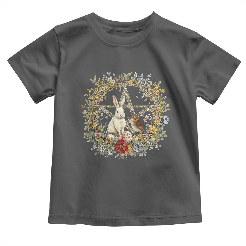 Ostara Blessing Pagan Eostre Easter Day Toddler T Shirt Rabbit Bird Wiccan Pentagram