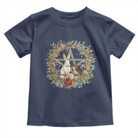 Ostara Blessing Pagan Eostre Easter Day Toddler T Shirt Rabbit Bird Wiccan Pentagram