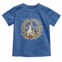 Ostara Blessing Pagan Eostre Easter Day Toddler T Shirt Rabbit Bird Wiccan Pentagram