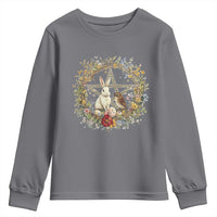 Ostara Blessing Pagan Eostre Easter Day Youth Sweatshirt Rabbit Bird Wiccan Pentagram