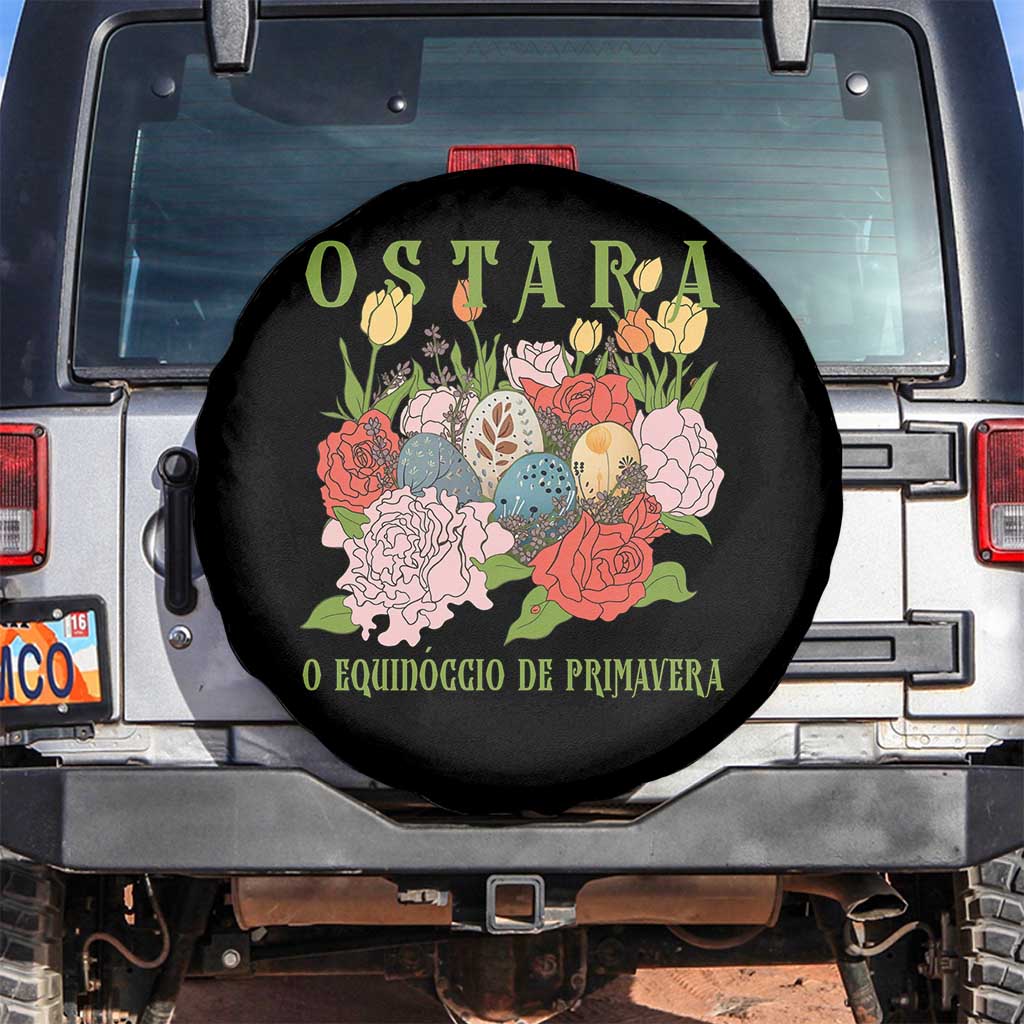 Ostara Eostre Easter Day Spare Tire Cover O Equinoccio De Primavera Eggs Flowers