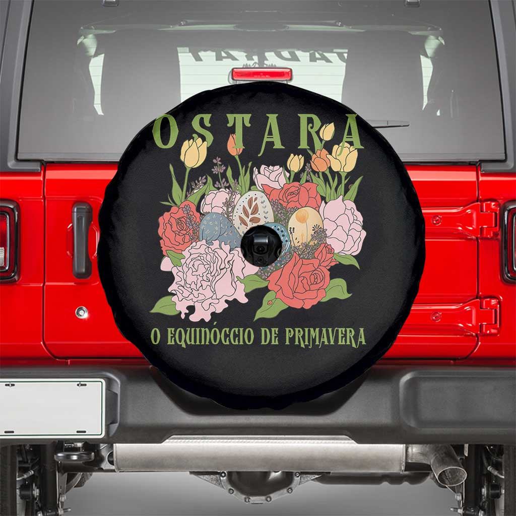 Ostara Eostre Easter Day Spare Tire Cover O Equinoccio De Primavera Eggs Flowers
